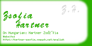zsofia hartner business card